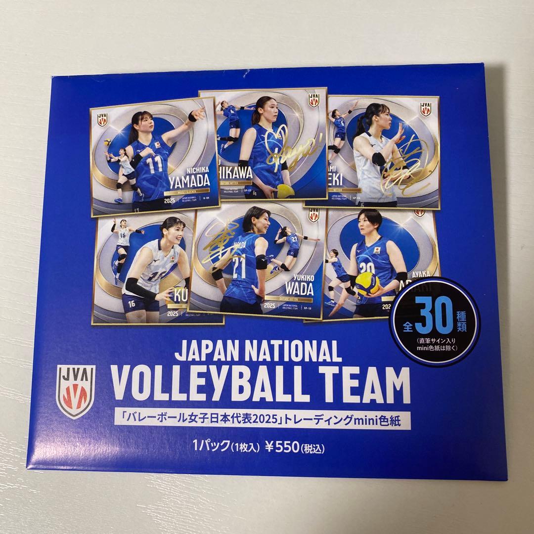 山田二千華 バレーボール女子日本代表直筆サインmini色紙NECレッドロケッツ
