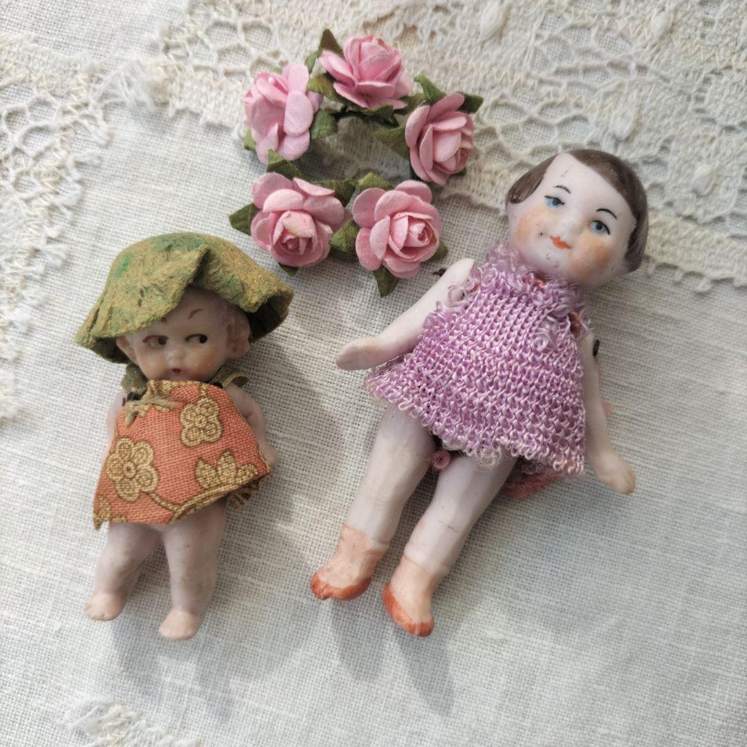 ドイツ　アンティーク　ミニチュアビスクドール　おかっぱヘアの女の子