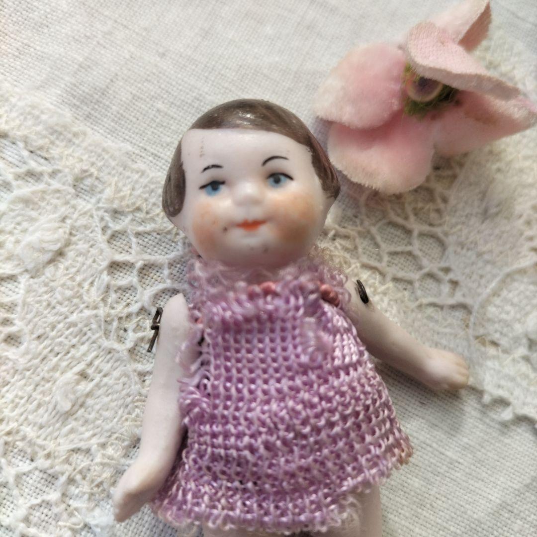 ドイツ　アンティーク　ミニチュアビスクドール　おかっぱヘアの女の子