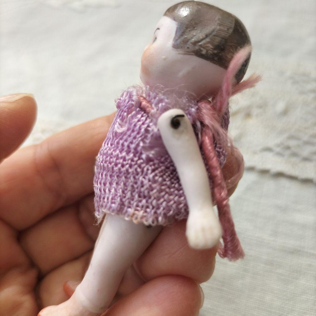 ドイツ　アンティーク　ミニチュアビスクドール　おかっぱヘアの女の子