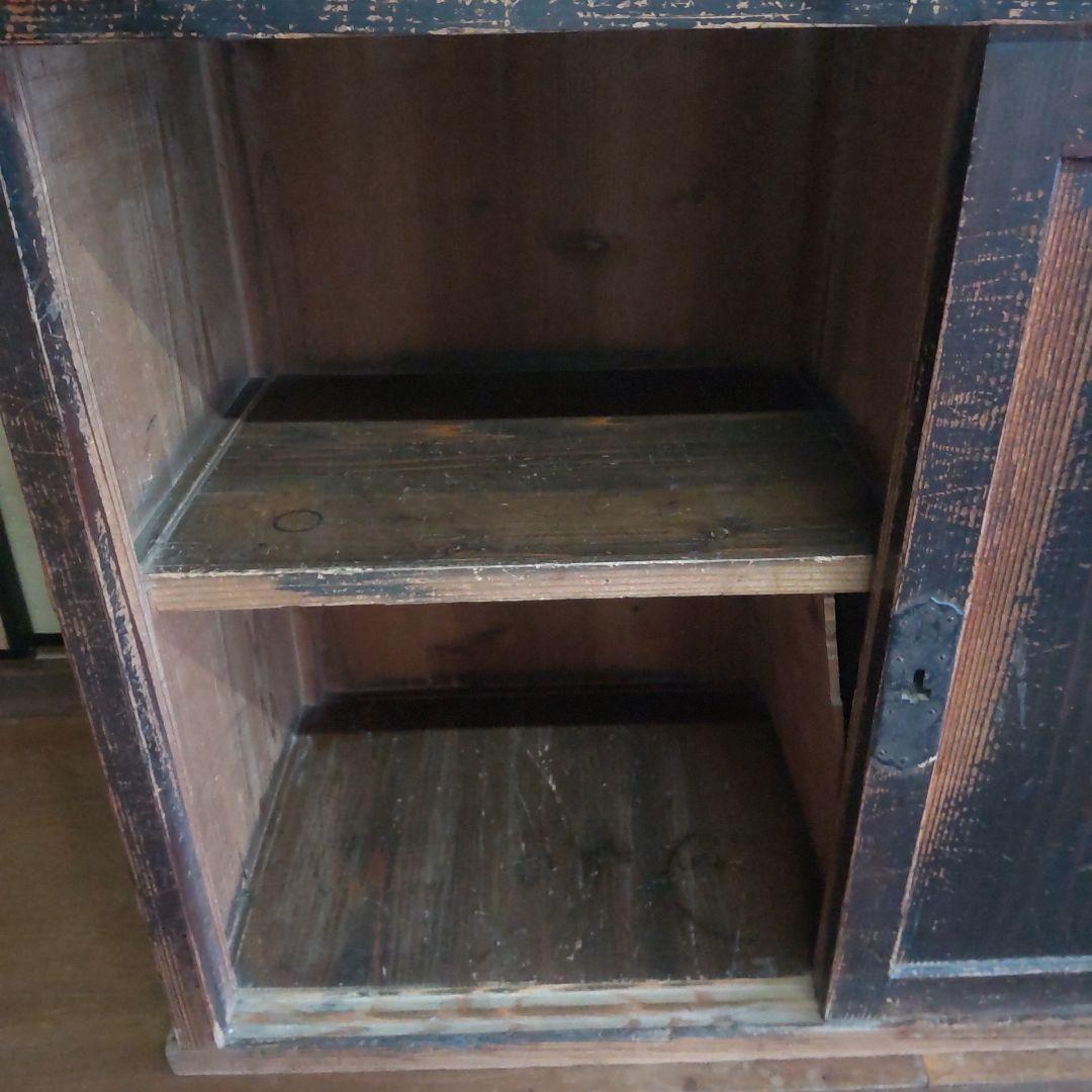 昭和レトロ　戸棚　縦45cm横106cm高さ75cm