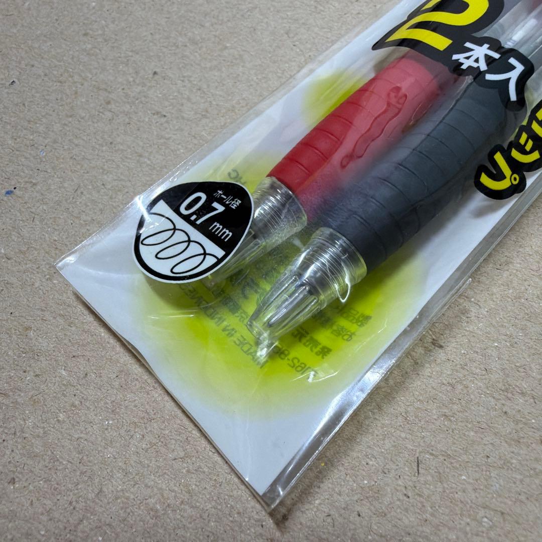 新品 廃盤 ZEBRA ゼブラ D-1K ボールペン 黒赤 2本セット 油性