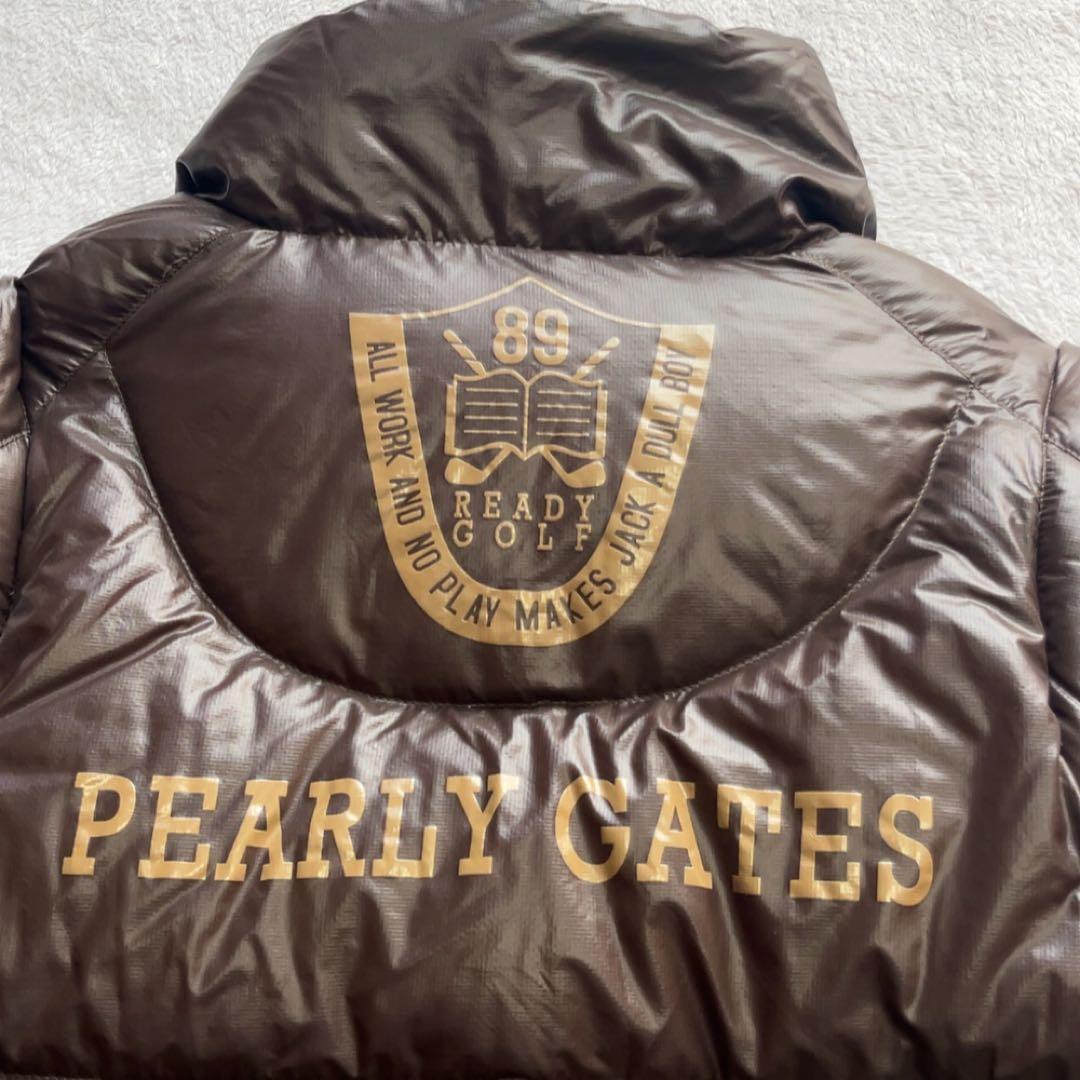 極美品　パーリーゲイツ 2way　ダウン　ジャケット　ベスト　軽量　ブラウン