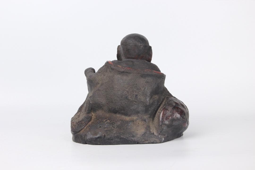 桃山時代 楽焼　田中 宗慶　達磨　だるま　置物　焼き物　箱付 EM19-18