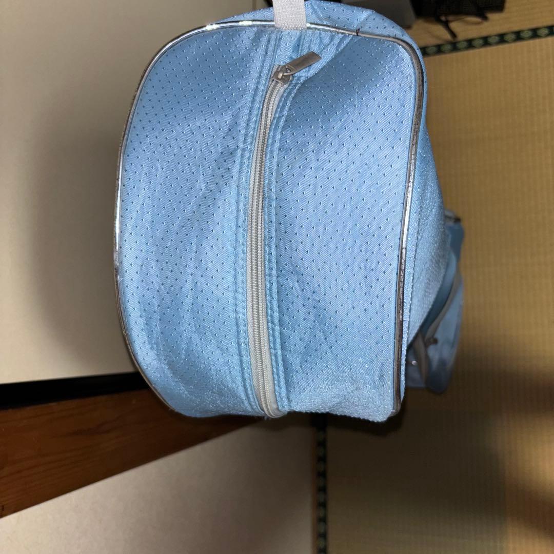 水色 ハート刺繍 キャディバッグ