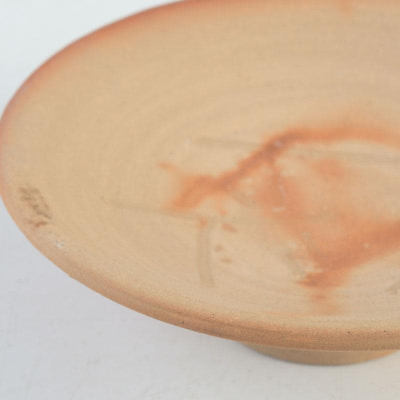 備前焼　人間国宝　藤原雄長男　藤原和作　火襷　盃　共布共箱　N　9444