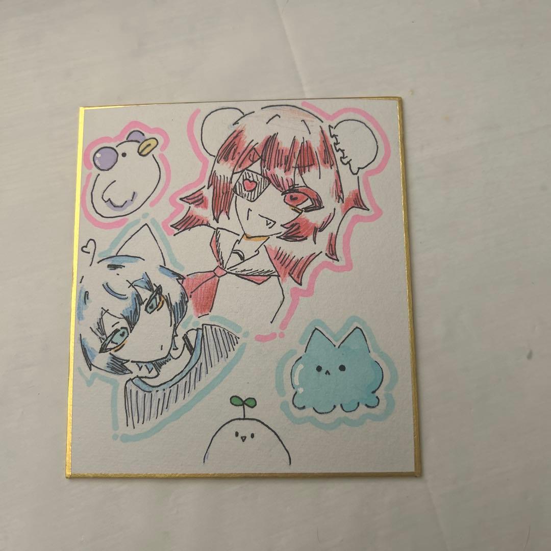 色紙　手描きイラスト