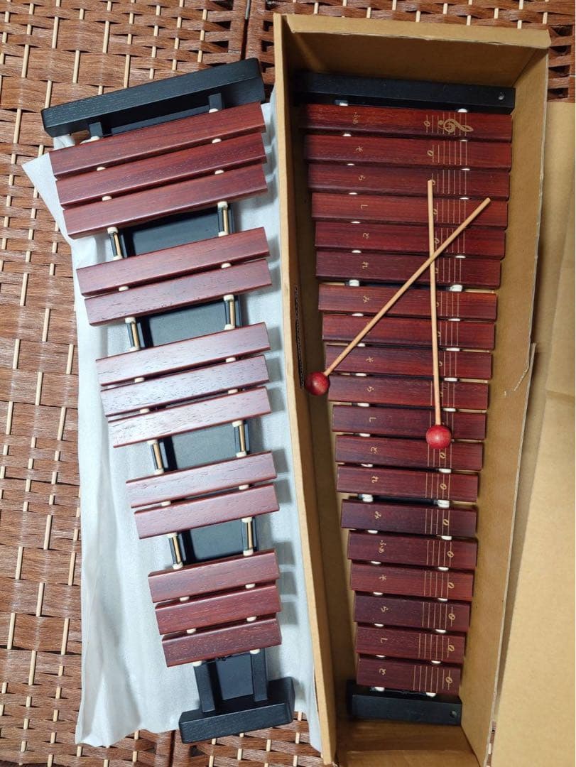 G123\"　ゼンオン シロフォン 木琴 ZX-32P 32音 マレット バチ付