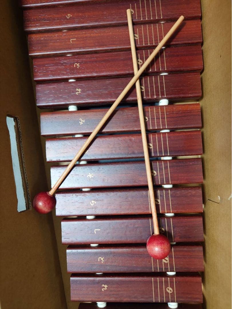 G123\"　ゼンオン シロフォン 木琴 ZX-32P 32音 マレット バチ付