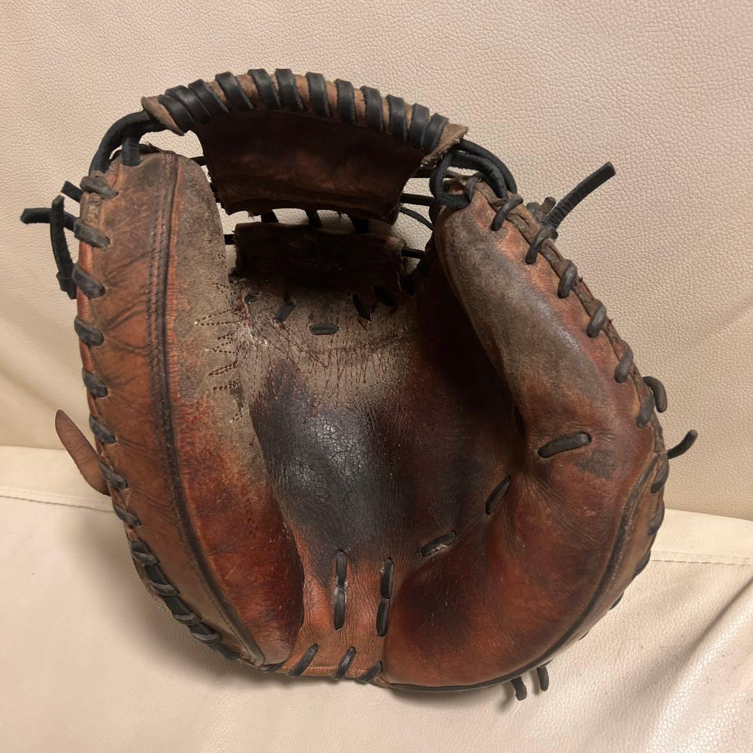 ミズノプロ　硬式キャッチャーミット　ファールカップ付