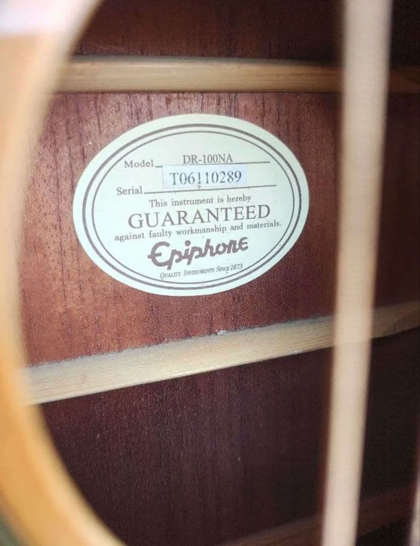 美品 Epiphone DR-100 NA コンタクトピックアップ２個搭載