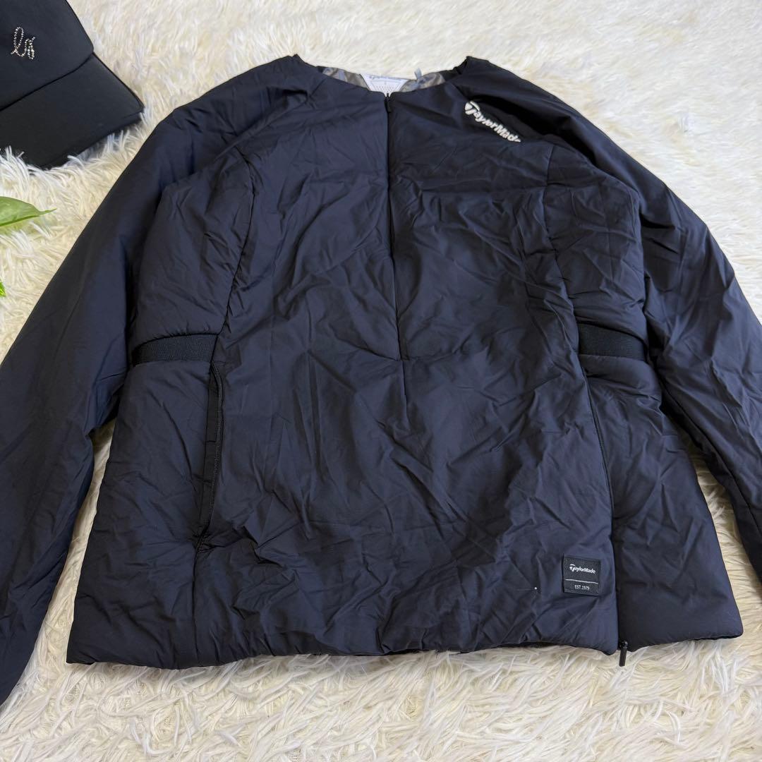 【テーラーメイド】美品 中綿ジャケット ブラック Sサイズ レディース 肉厚