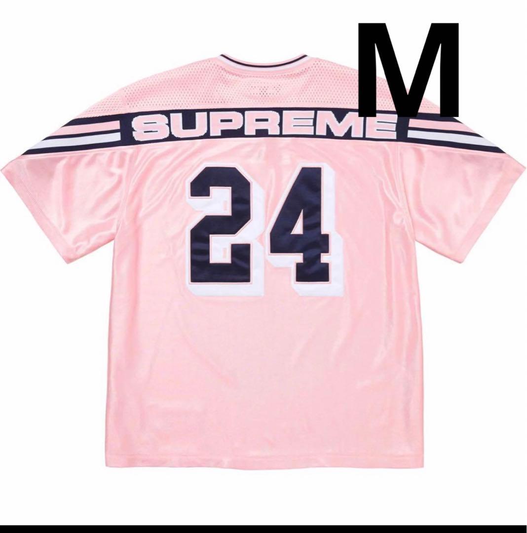 supreme jacquard rib football jersey ピンク