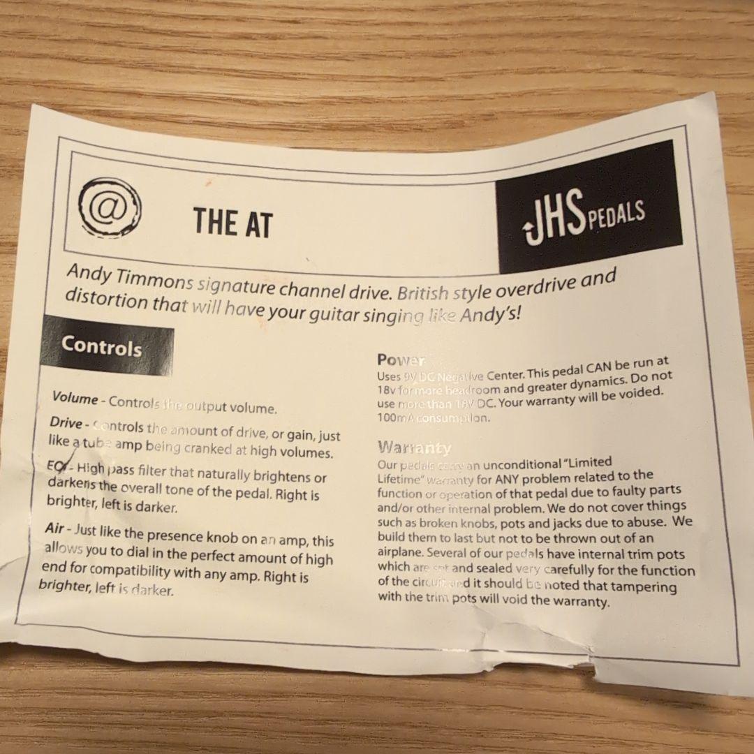 ギター JHS Pedals The AT Inverted Color