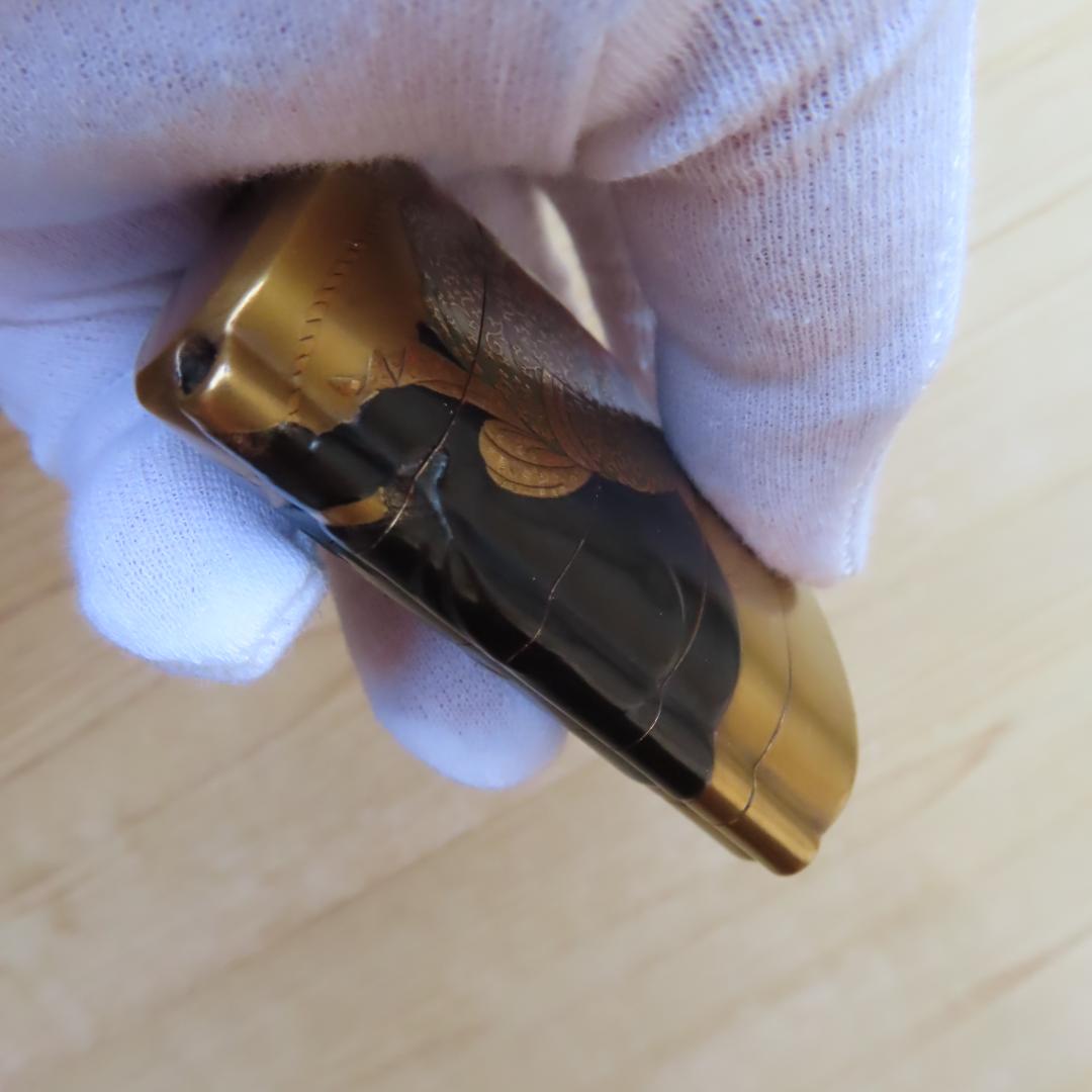 牧童と牛図蒔絵印籠（根付　唐子とひょっとこ面）