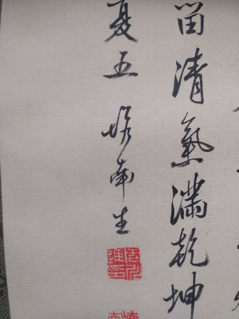 掛け軸シリーズNO1 市川 塔南 篆書画讃 梅花図 掛け軸 美品