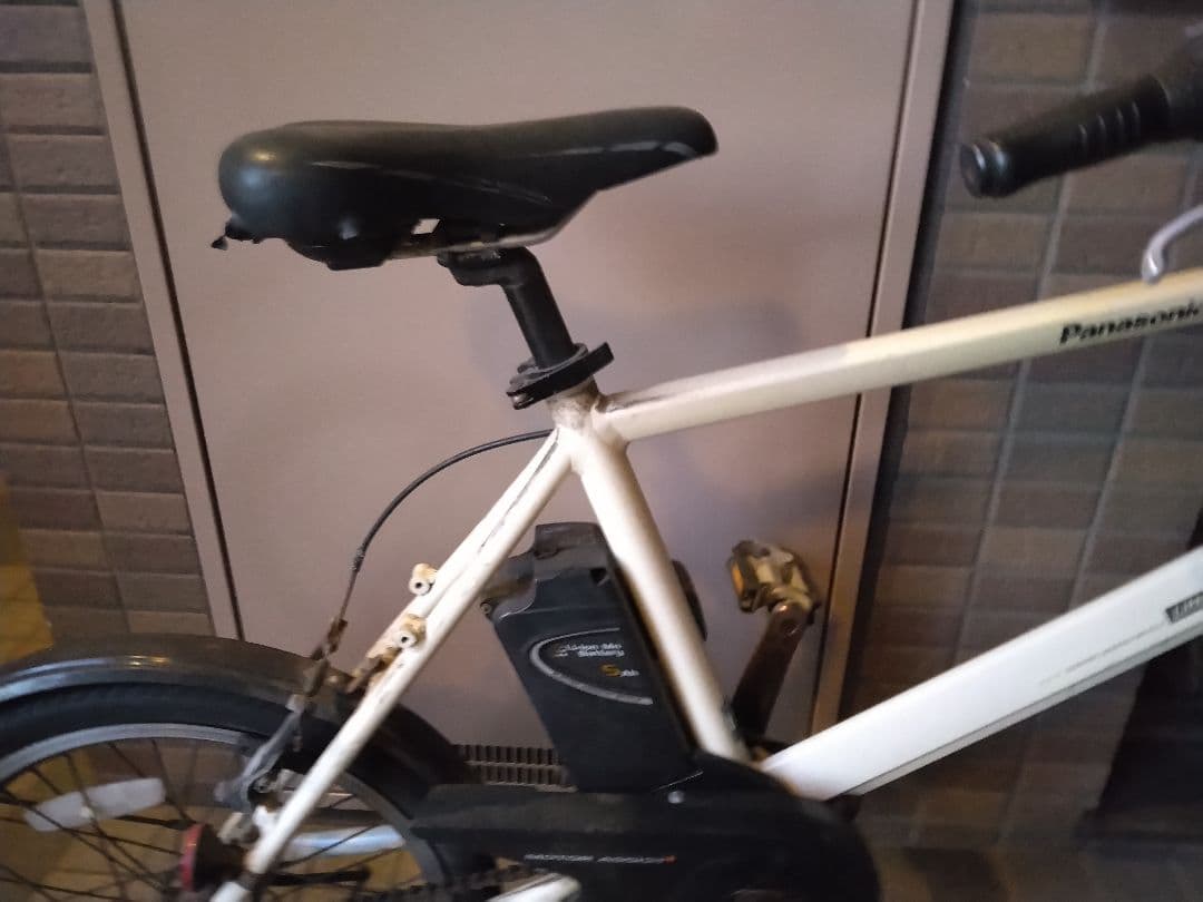 【ジャンク品】パナソニック製　ホワイト 電動アシスト自転車 スポーツタイプ