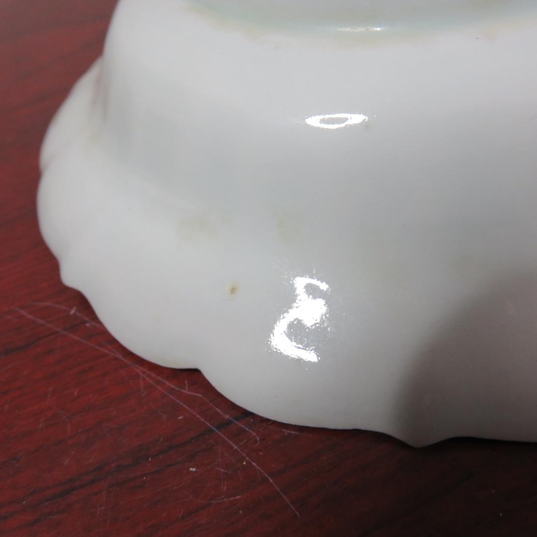 中皿 4枚 鳥 花 染付 古伊万里 上手物 明治