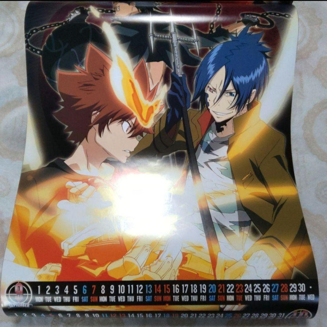 2008　カレンダー　家庭教師ヒットマンREBORN　ツナ　沢田綱吉　リボーン