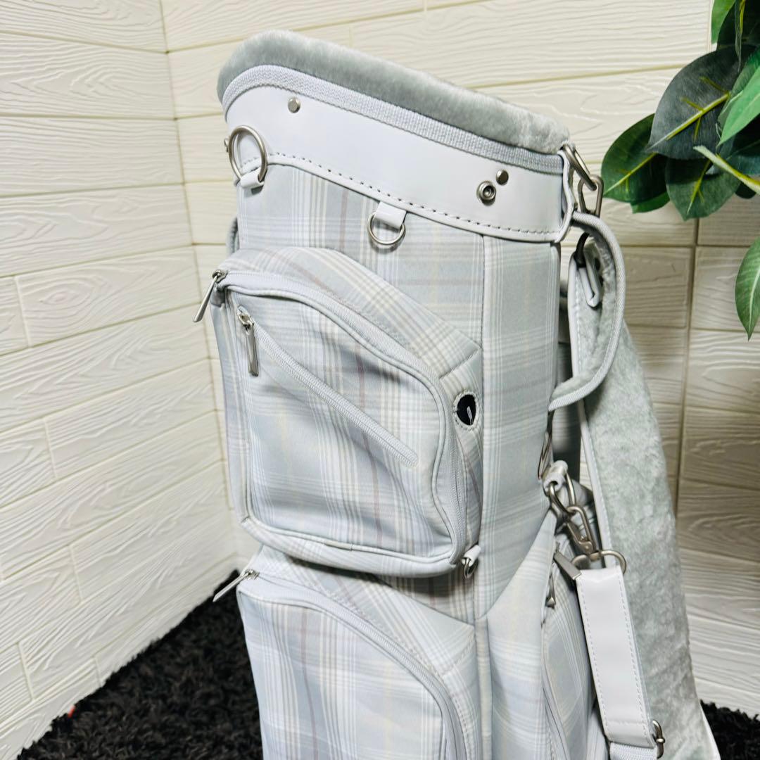 NIKE キャディバッグ　10分割　レディース　チェック　ナイキ　ゴルフ