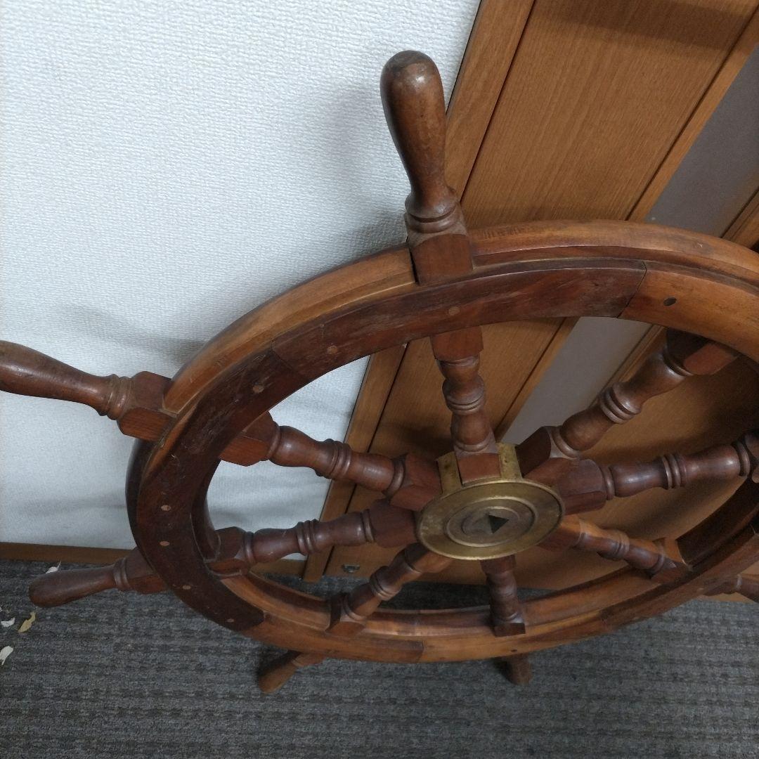 アンティーク舵輪　本船で使用されたもの