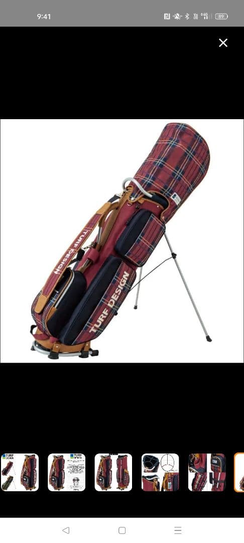 TURF DESIGN スタンド式ゴルフバッグ 9.5インチ　少し傷あり