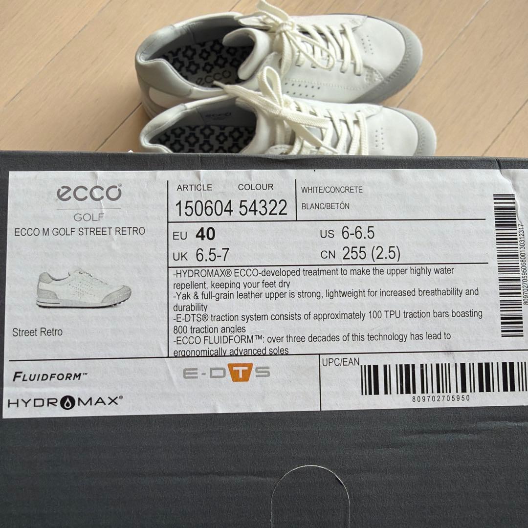 ECCO M GOLF STREET RETROゴルフシューズ 40 靴