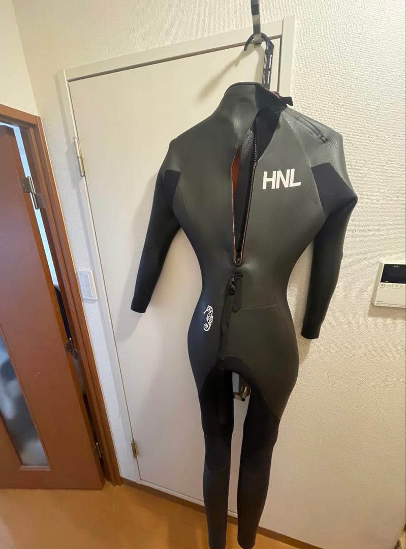 セミドライスーツ 黒 5×3mm オールフラットスキン サーフィン