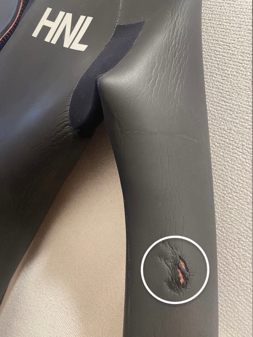 セミドライスーツ 黒 5×3mm オールフラットスキン サーフィン