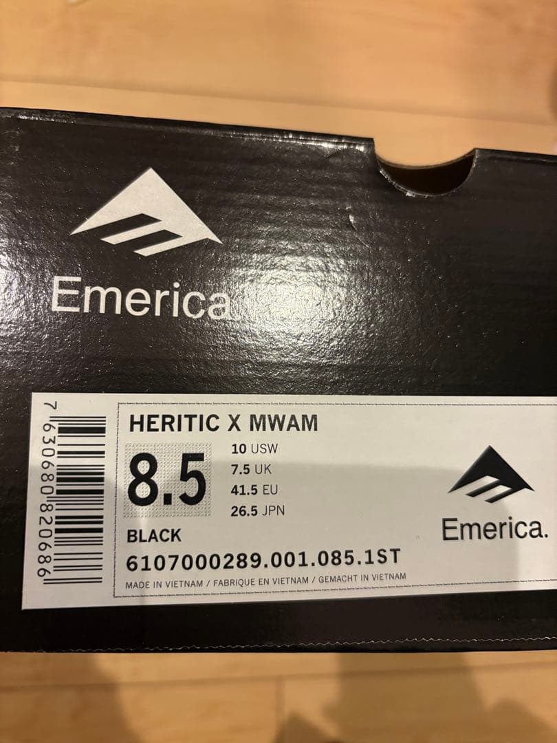 Emerica HERITIC x MWAM BLACK 26.5 新品未使用品