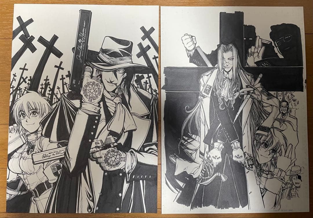 ヘルシング 20周年記念複製原画 王立国教騎士団セット