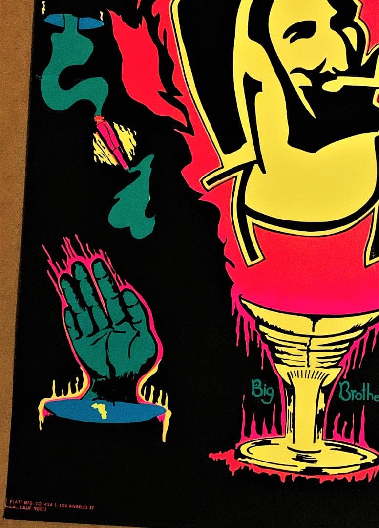 ZIG ZAG 70’s LAバージョン ブラックライトポスター 古着 雑貨 絵