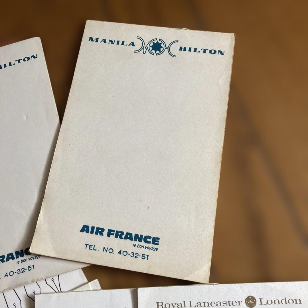 レトロ　エアインディア、エアフランス　メモ用紙　コレクション