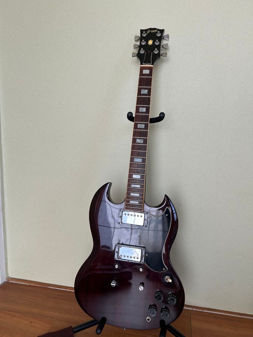 GRECO SGタイプ エレキギター ワインレッド　ソフトケース付き