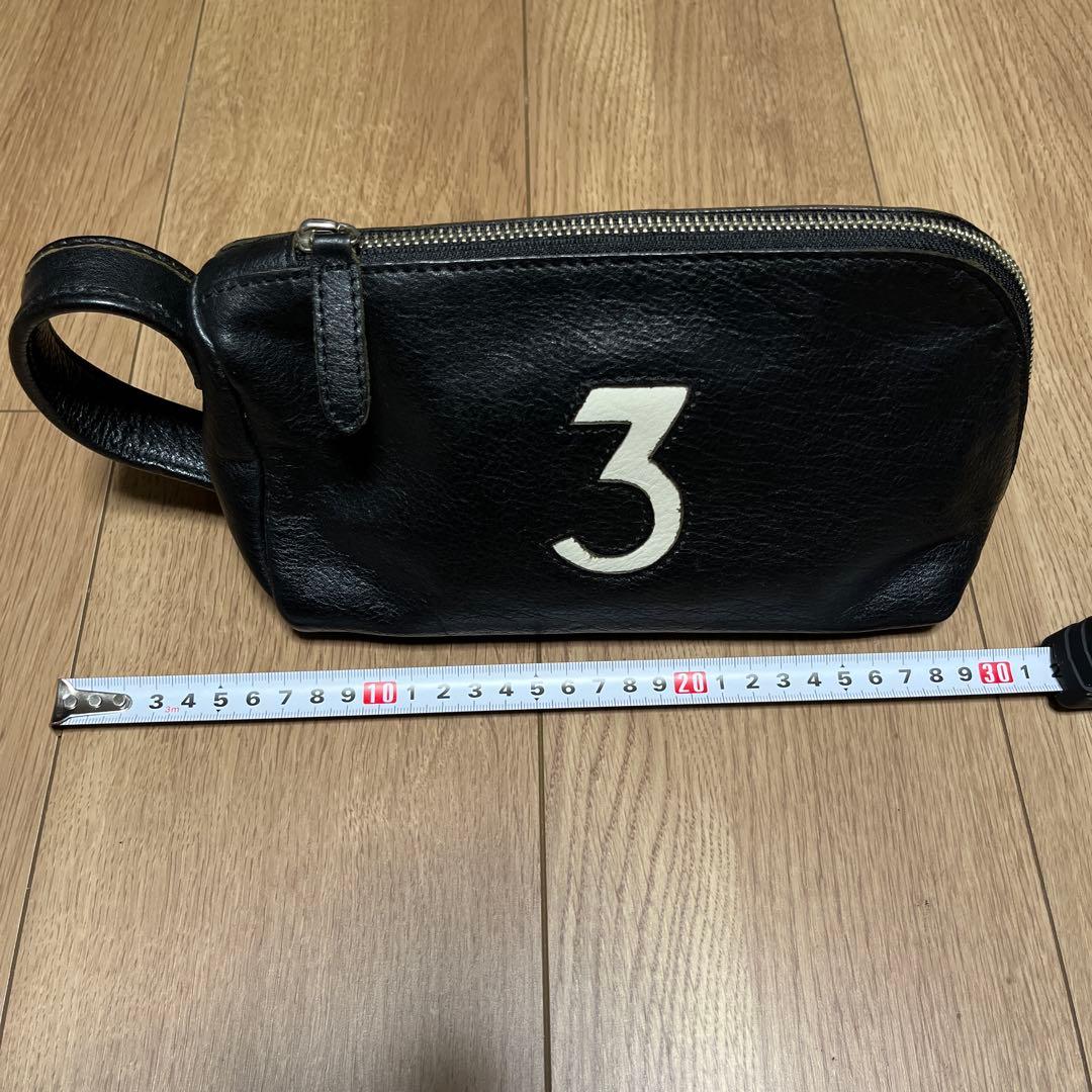 木の庄帆布 ゴルフ レザー ♯3 ラウンドポーチ 本革バック