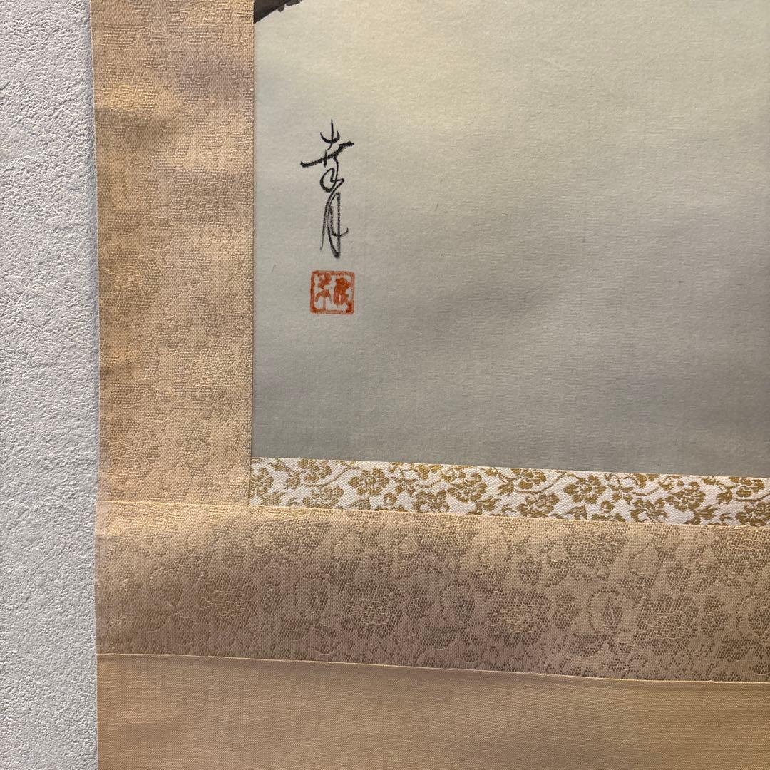 掛け軸　椿と鳥