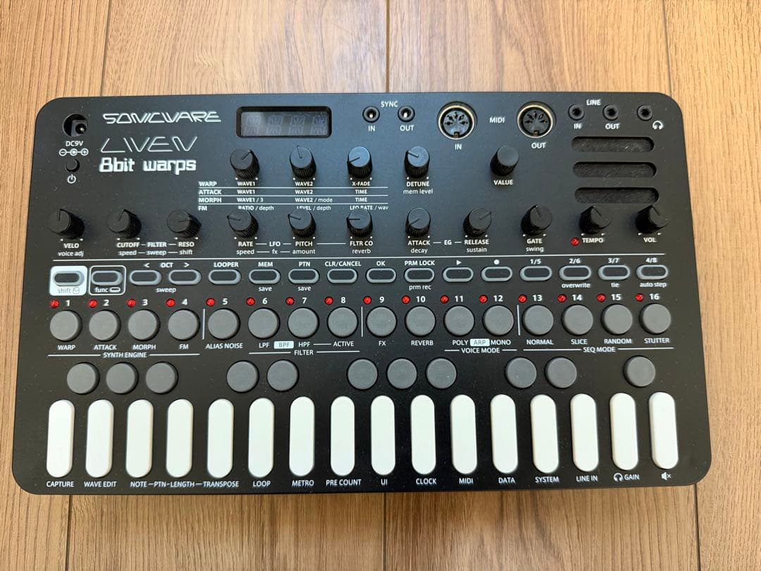 美品SONICWARE LIVEN 8bit warps 8ビットシンセサイザー