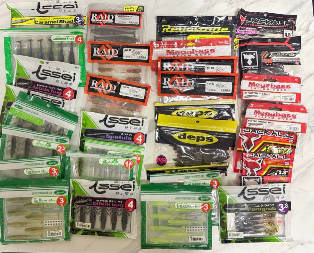 一誠　 ジャッカル　メガバス　デプス RAID JAPANワーム33点