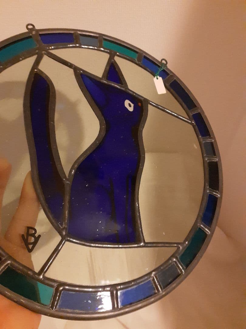 ★ジブリ美術館限定　魔女の宅急便　ジジ　ステンドグラス　黒猫ジジ　1点物