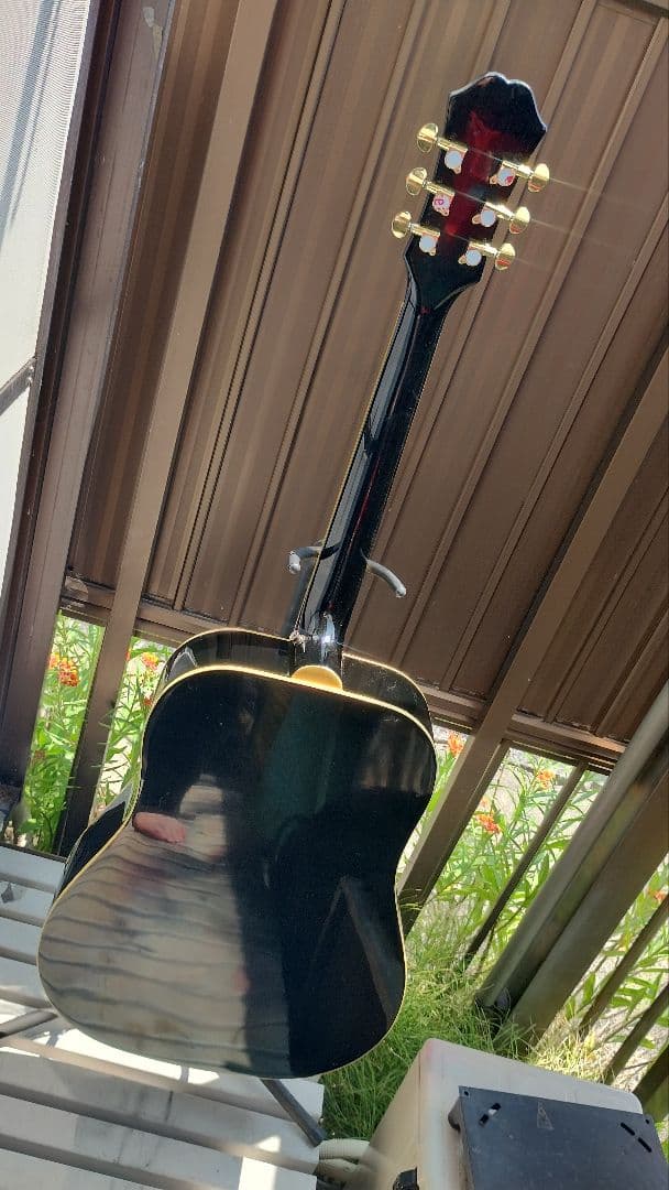 美品 Epiphone DR-100 BK ハミングバード W.P.U付エレアコ