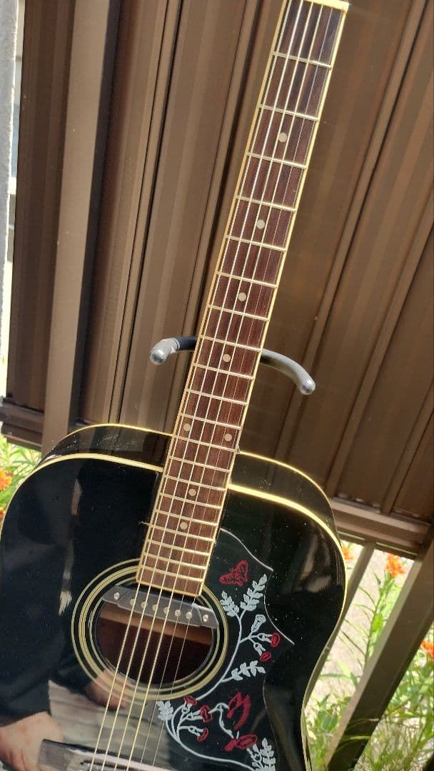 美品 Epiphone DR-100 BK ハミングバード W.P.U付エレアコ