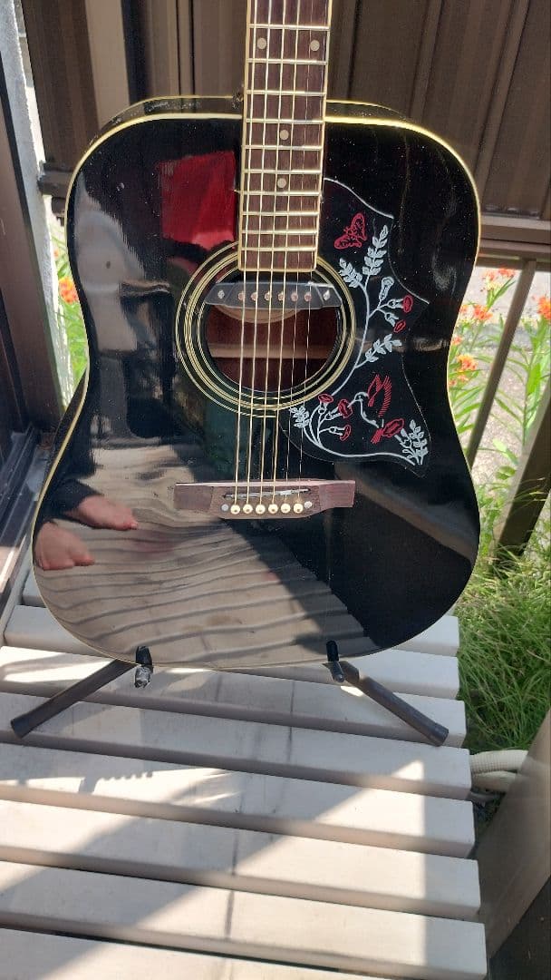 美品 Epiphone DR-100 BK ハミングバード W.P.U付エレアコ