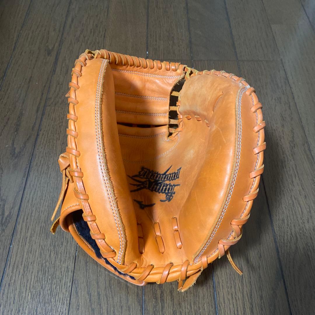 ミズノ　軟式キャッチャーミット　ダイヤモンドアビリティ オレンジ