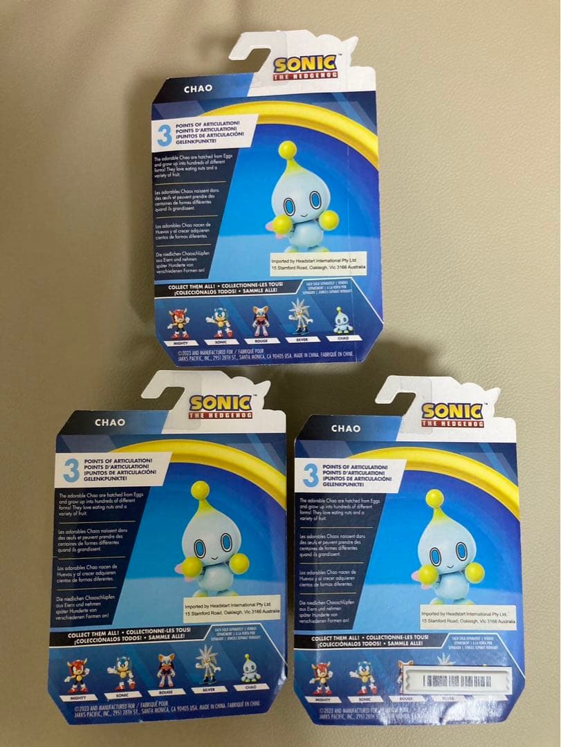 ソニック チャオ アクション フィギュア 3体セット