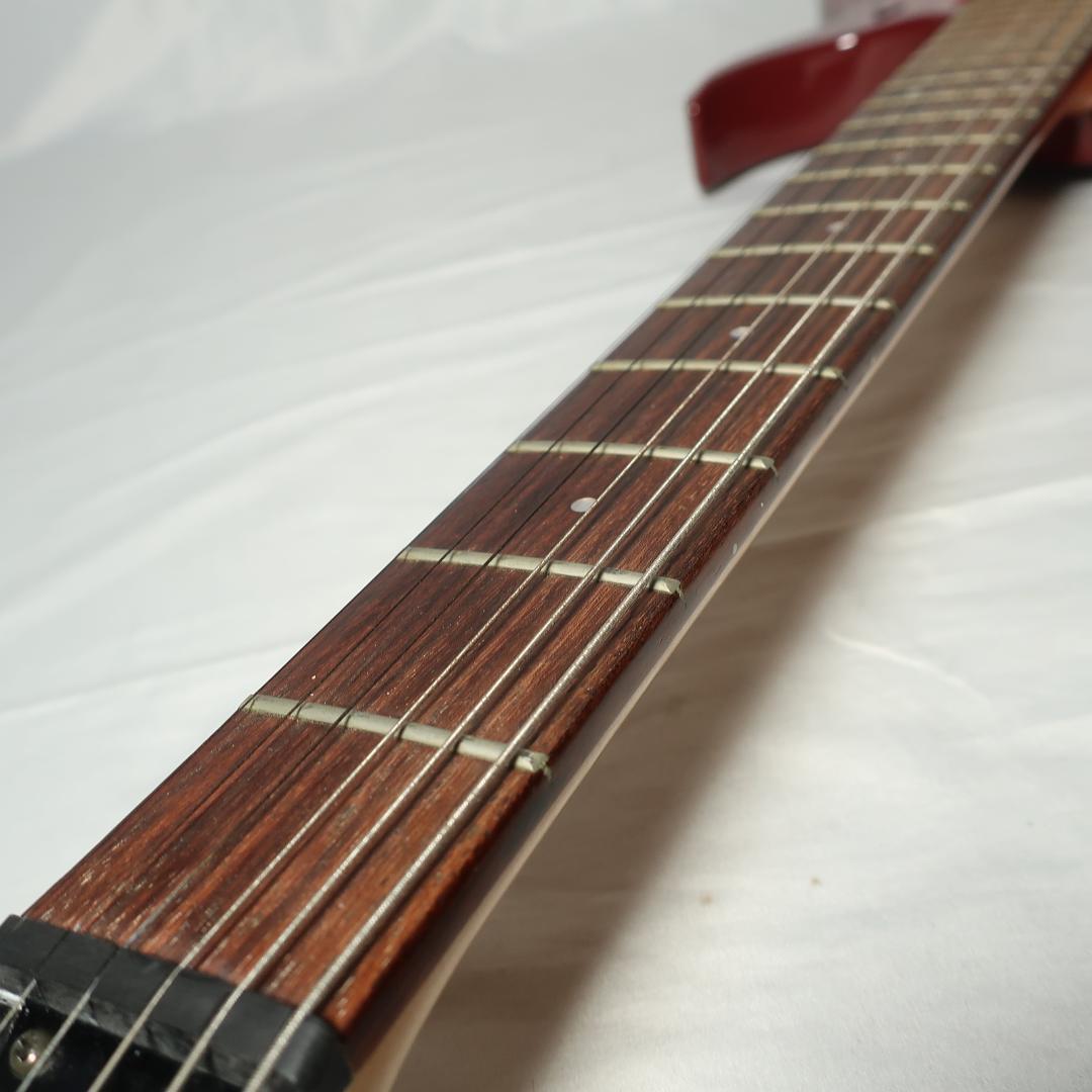 弦交換 FERNANDES エレキギター キルト柄レッド ゴールドパーツ