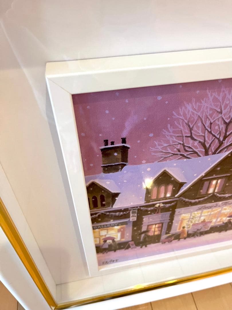 真作保証 笹倉鉄平 クリスマスタウン シルクスクリーン