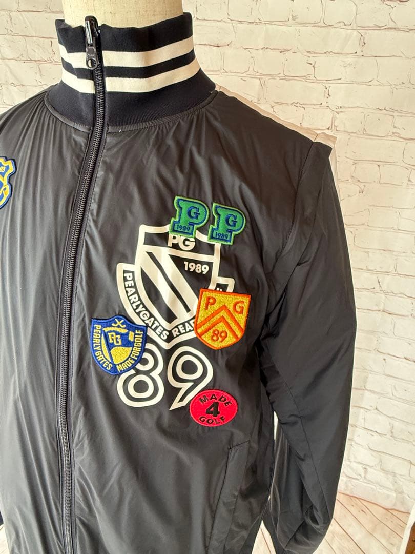 PEARLY GATES 2WAY リバーシブル ジャケット 黒、紫　ベスト