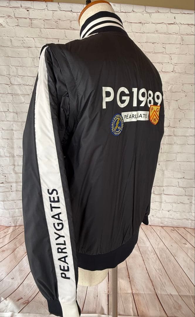 PEARLY GATES 2WAY リバーシブル ジャケット 黒、紫　ベスト