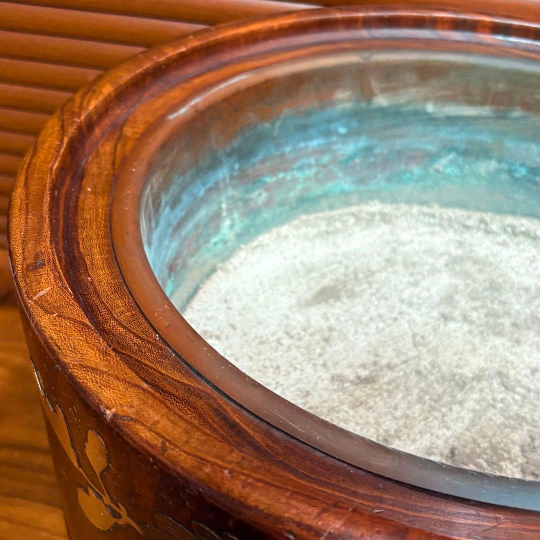 高級◎木製　高蒔絵　螺鈿　火鉢