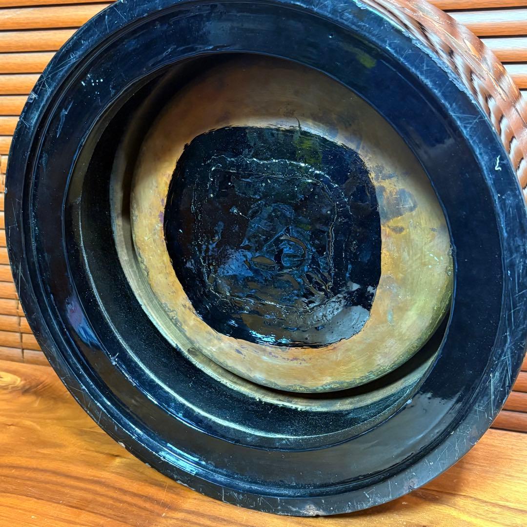 高級◎木製　高蒔絵　螺鈿　火鉢